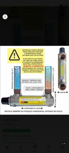 Aquecedor para piscina 20m3