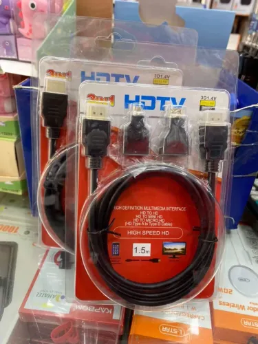 Cabo HDMI 3 em 1 HDTV | 1,5m | Full HD + 3D | Alta Velocidade  