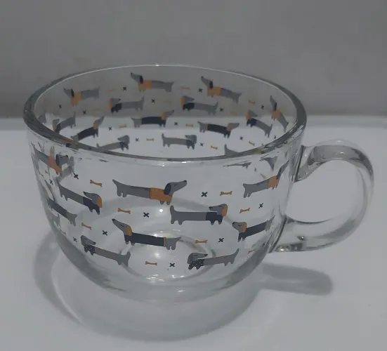 Caneca de vidro cachorrinhos