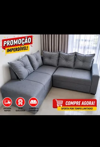 Sofá Simples 5 Lugares