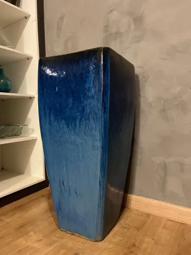 Vaso Decorativo em Porcelanato Azul