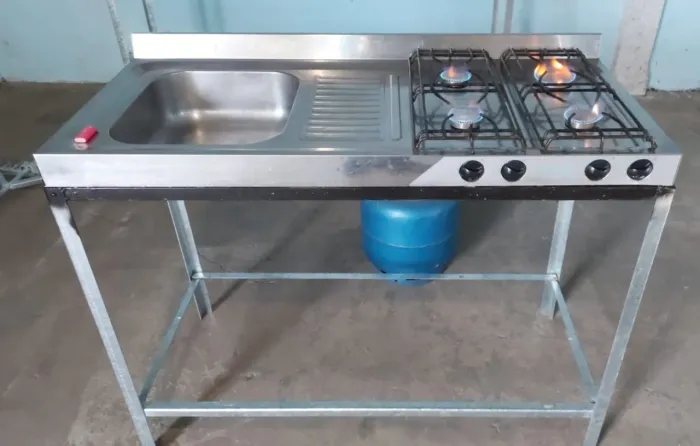 conjugado pia e fogão 