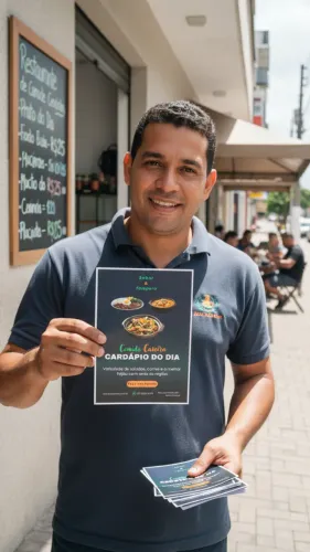 Panfleto Profissional para Restaurantes e Comércios