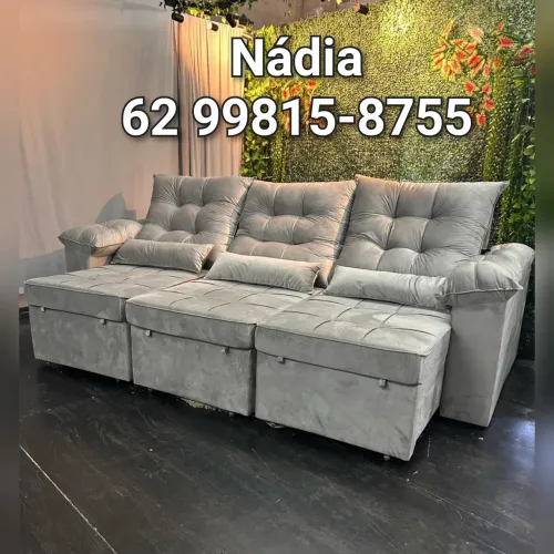 SOFÁ RETRÁTIL e RECLINÁVEL DISPONÍVEL NOVO 123