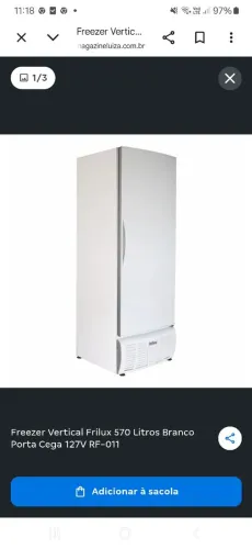 Frizer vertical grande 570 litros