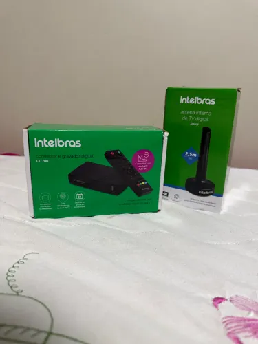 Kit conversor e gravador digital com antena interna de TV digital