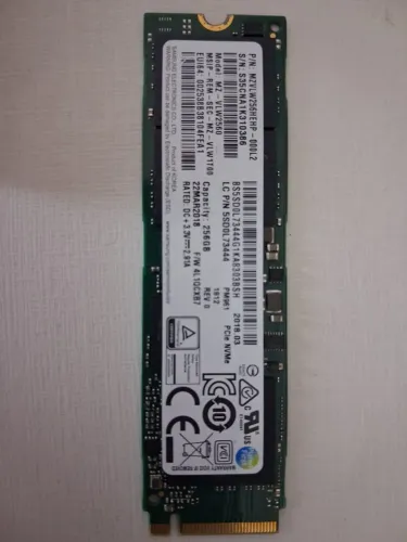 SSD NVMe M.2 256GB Samsung PM961