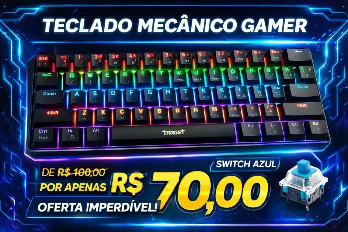 TECLADO MECÂNICO SWITCH BLUE!!!