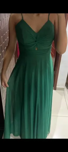 Vestido verde de festa 