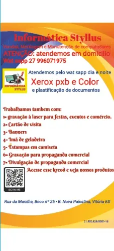Informática Styllus e gravação à laser