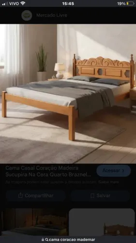 cama madeira maciça sucupira coração