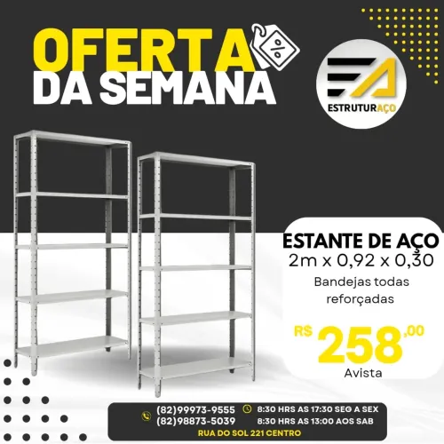 Estante de aço reforçada