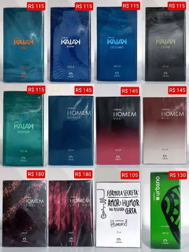 Perfumes masculinos Natura PREÇOS NA FOTO