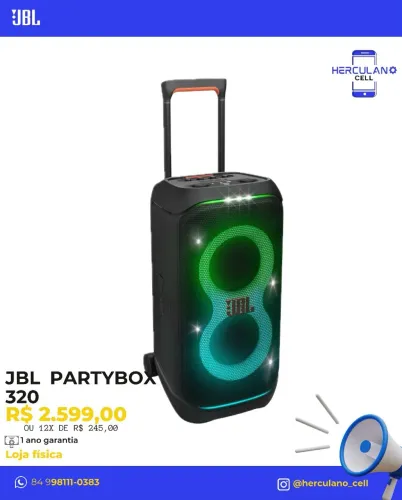 Vendo caixa JBL partybox 320 preta lacrado