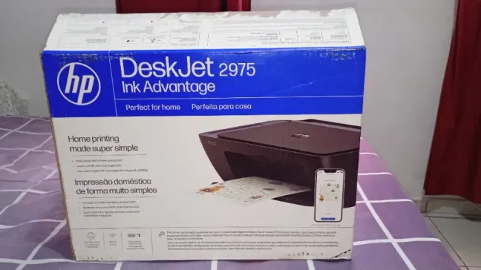 Caixa de papelão vazia para impressora Hp deskjet 2975.