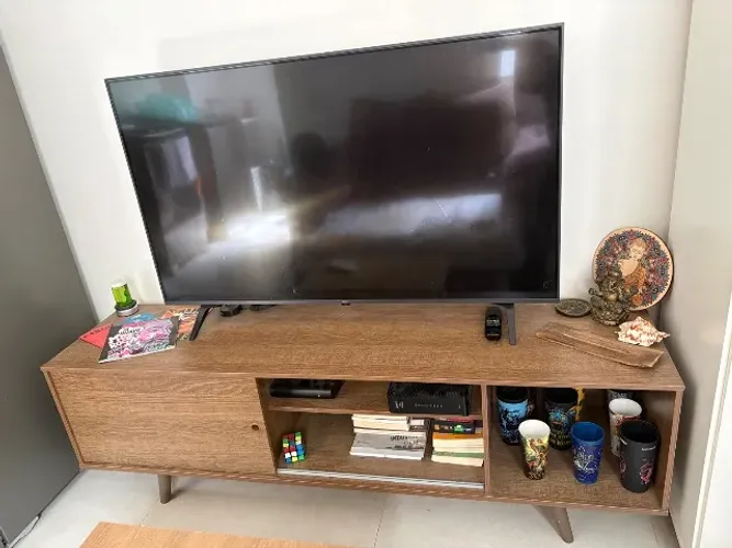 Rack Madesa Dubai Para Tv Até 65 Polegadas C/ Pés Rustico
