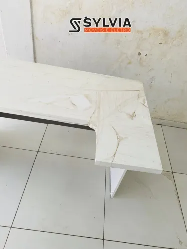 MESA BIRO EM MDF NAVAL EM L