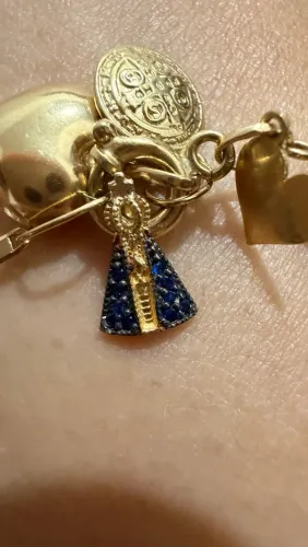 Pingente nossa sra aparecida ouro18k