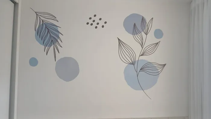 Papel de parede auto colante adesivo instalado