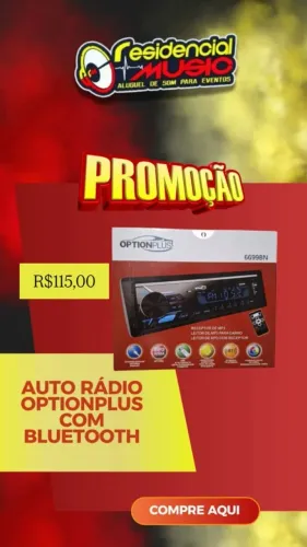 Auto rádio option plus com Bluetooth 