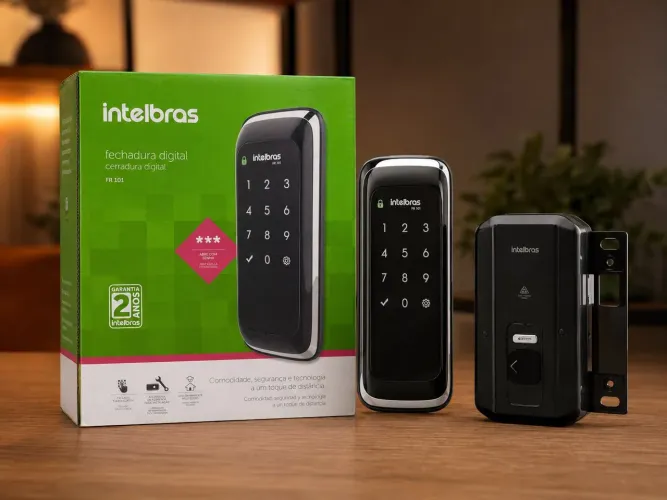 Fechadura Digital Intelbras FR 101 com Senha Touch Screen