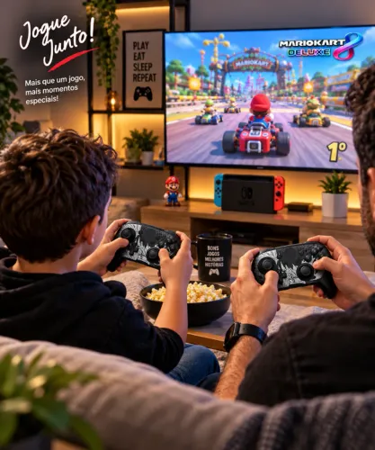 Controle de Jogo Remoto Pro Nintendo Switch Primeira Linha Gamer Profissional Novo