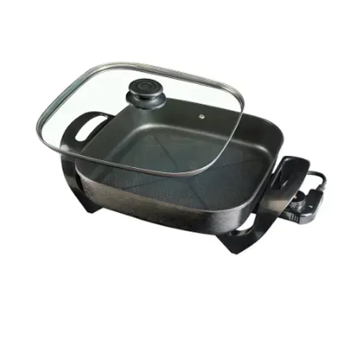 Panela Elétrica Mangiare apeq01i-02 preta quadrada 30cm 1500w 220v Agratto