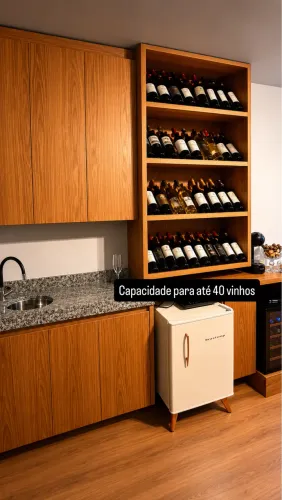 Móvel mdf adega para vinhos 