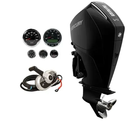 Motor de popa Mercury 225 HP EFI V6 L 20" Preto Comando mecânico