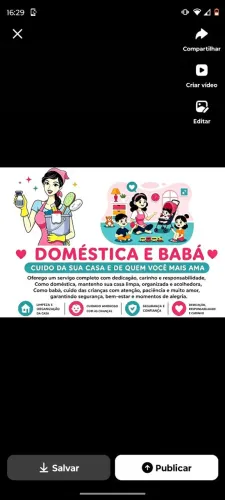 Ofereço Meu Trabalho Como Doméstico e De Babá 