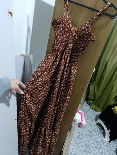 Vestido longo alcinha decote V 