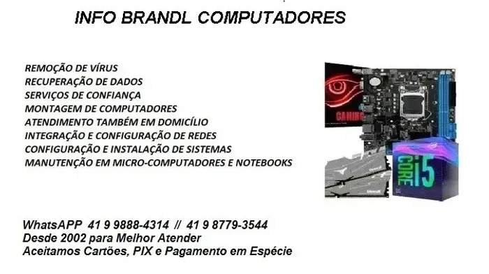 Serviços para Servidor, Rede, Computadores e Notebooks a Domicílio
