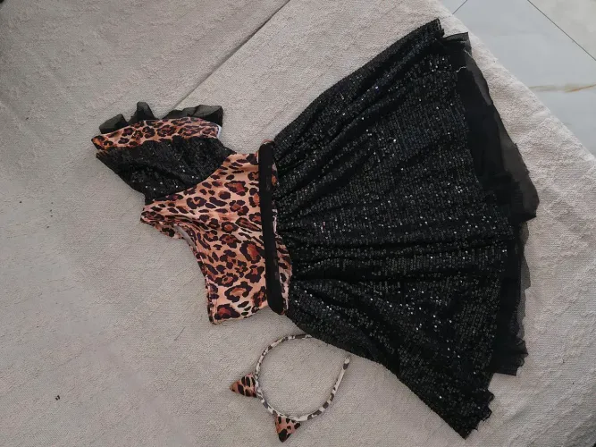 Vestido menina onça oncinha 5 anos festas aniversário