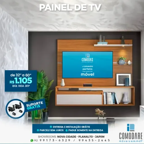 Painel de TV para TVs de 32? a 60? - R$ 1.105