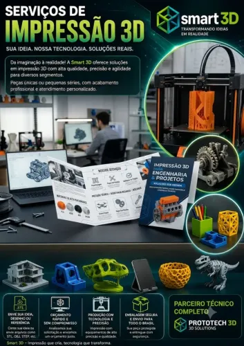 Impressão 3D Profissional - Engenharia, Protótipos e Peças Sob Medida