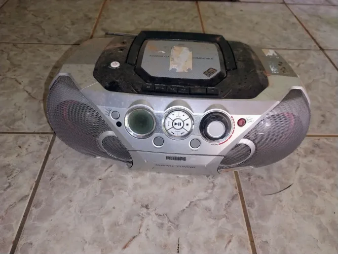 DOAÇÃO Micro System Philips para Conserto ou Peças - Oportunidade para Restauradores