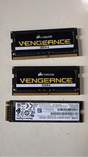Kit pente de memória ram ddr4 16Gb + 16Gb + 512Gb NVme SSD 