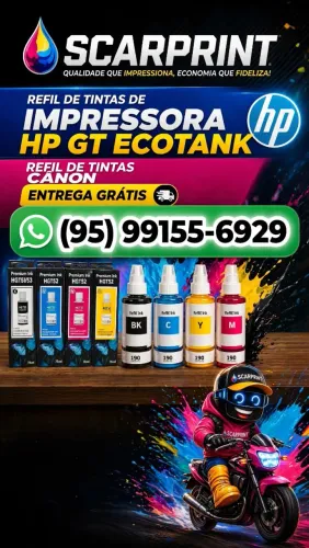 Refil de tintas de impressora HP GT Ecotank e Refil de tintas cânon entrega grátis