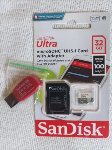 KIT MEMÓRIA TOTAL SanDisk: 32GB Ultra + Pendrive 8GB