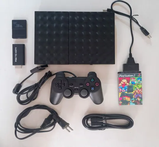 PS2 com 120 jogos + conversor HDMI
