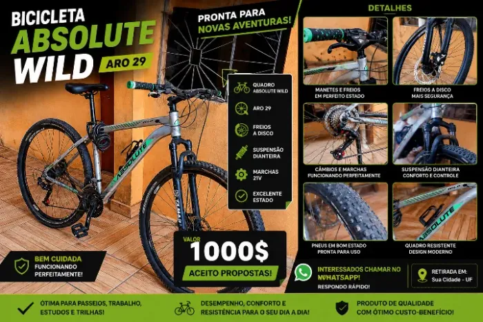 BICICLETA ARO 29 ABSOLUTE