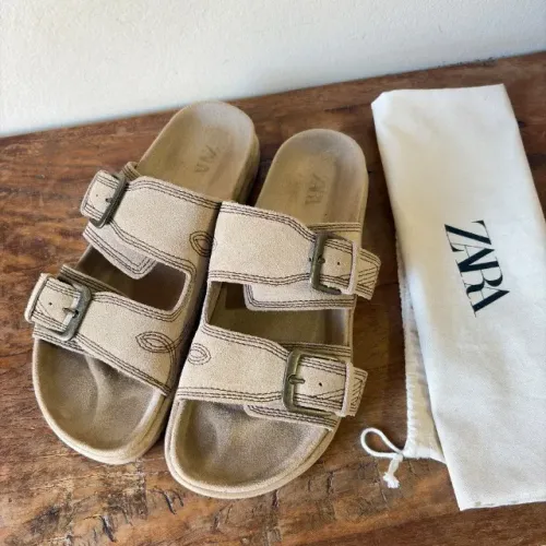 Zara Sandália Masculina de Couro