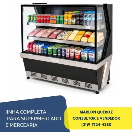 Balcão Refrigerado 1,15M Preto Polar