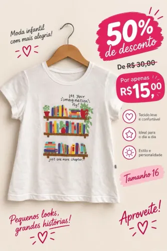 Blusa Kids feminina branca