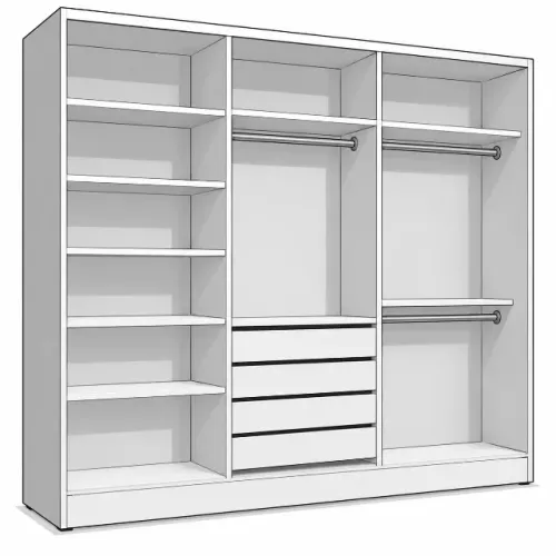 Guarda Roupa Casal com Portas de Correr