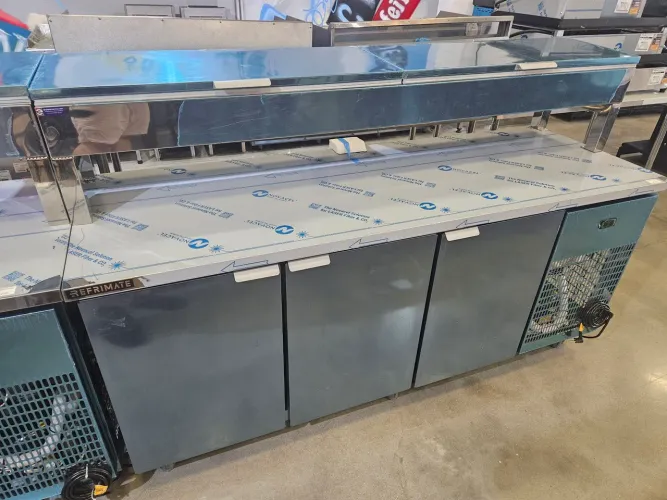 balcão refrigerado de inox condimenteiro 2 metros