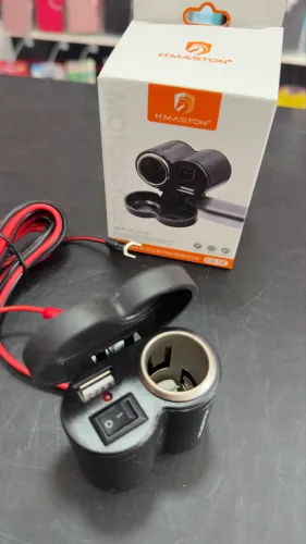 Carregador Para Motocicletas com Botão 