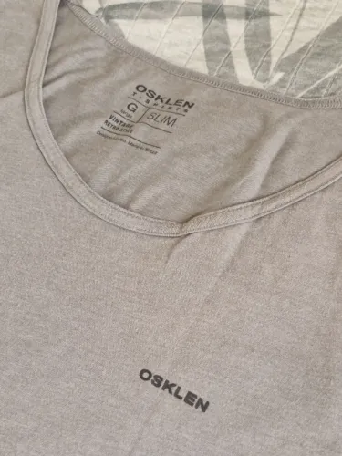 Camiseta Cinza Slim Osklen