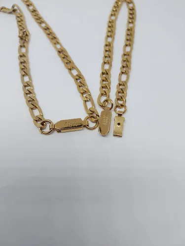 Kit conjunto corrente + pulseira banhado a ouro 18k