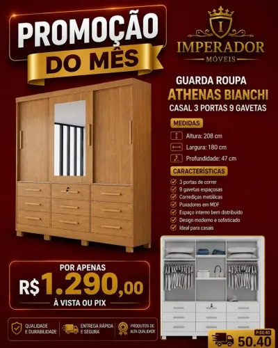 Guarda roupa athenas bianchi